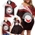 Easter Island Family Matching Off Shoulder Short Dress and Hawaiian Shirt Moai Statues Polynesian Style