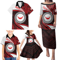 Easter Island Family Matching Puletasi and Hawaiian Shirt Moai Statues Polynesian Style