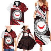 Easter Island Family Matching Summer Maxi Dress and Hawaiian Shirt Moai Statues Polynesian Style