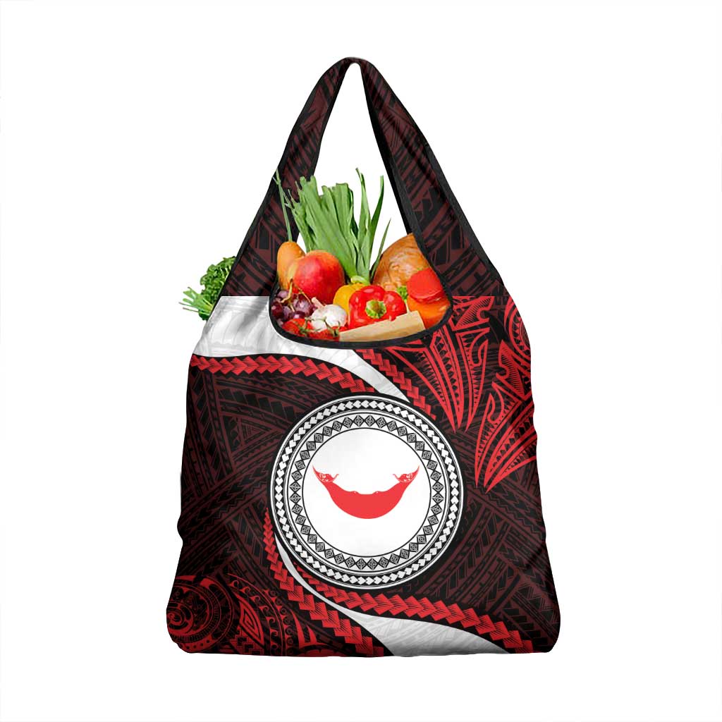 Easter Island Grocery Bag Moai Statues Polynesian Style