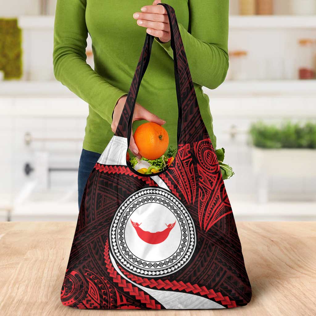 Easter Island Grocery Bag Moai Statues Polynesian Style