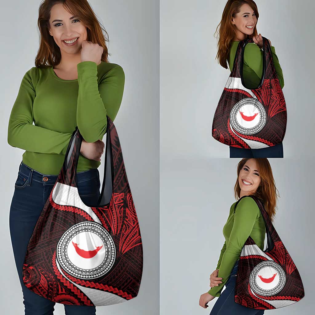 Easter Island Grocery Bag Moai Statues Polynesian Style