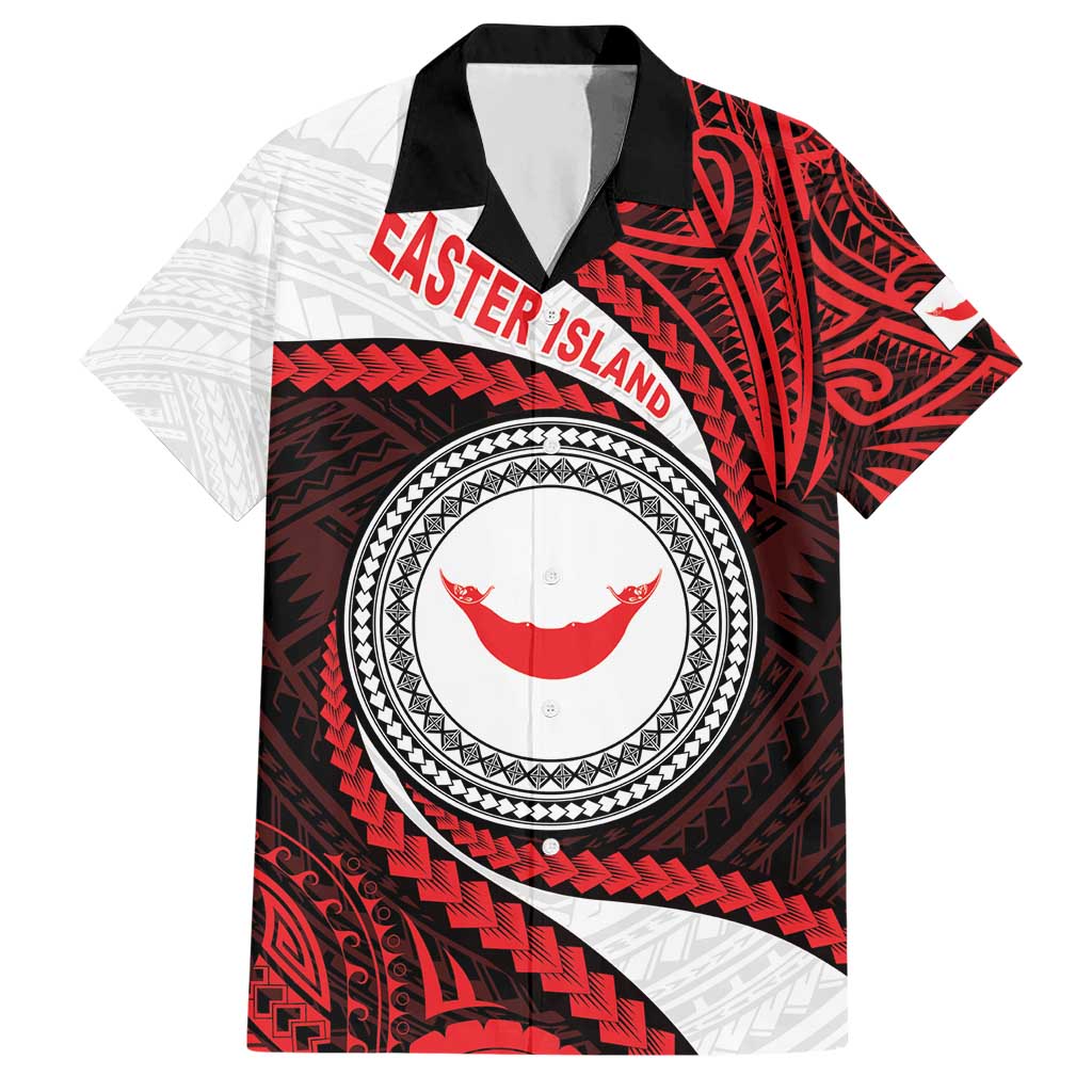 Easter Island Hawaiian Shirt Moai Statues Polynesian Style LT05 Red - Polynesian Pride