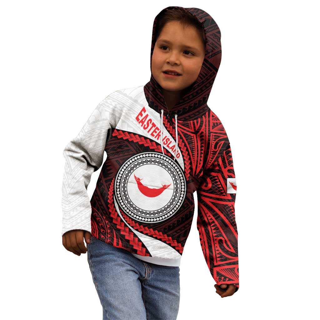 Easter Island Kid Hoodie Moai Statues Polynesian Style