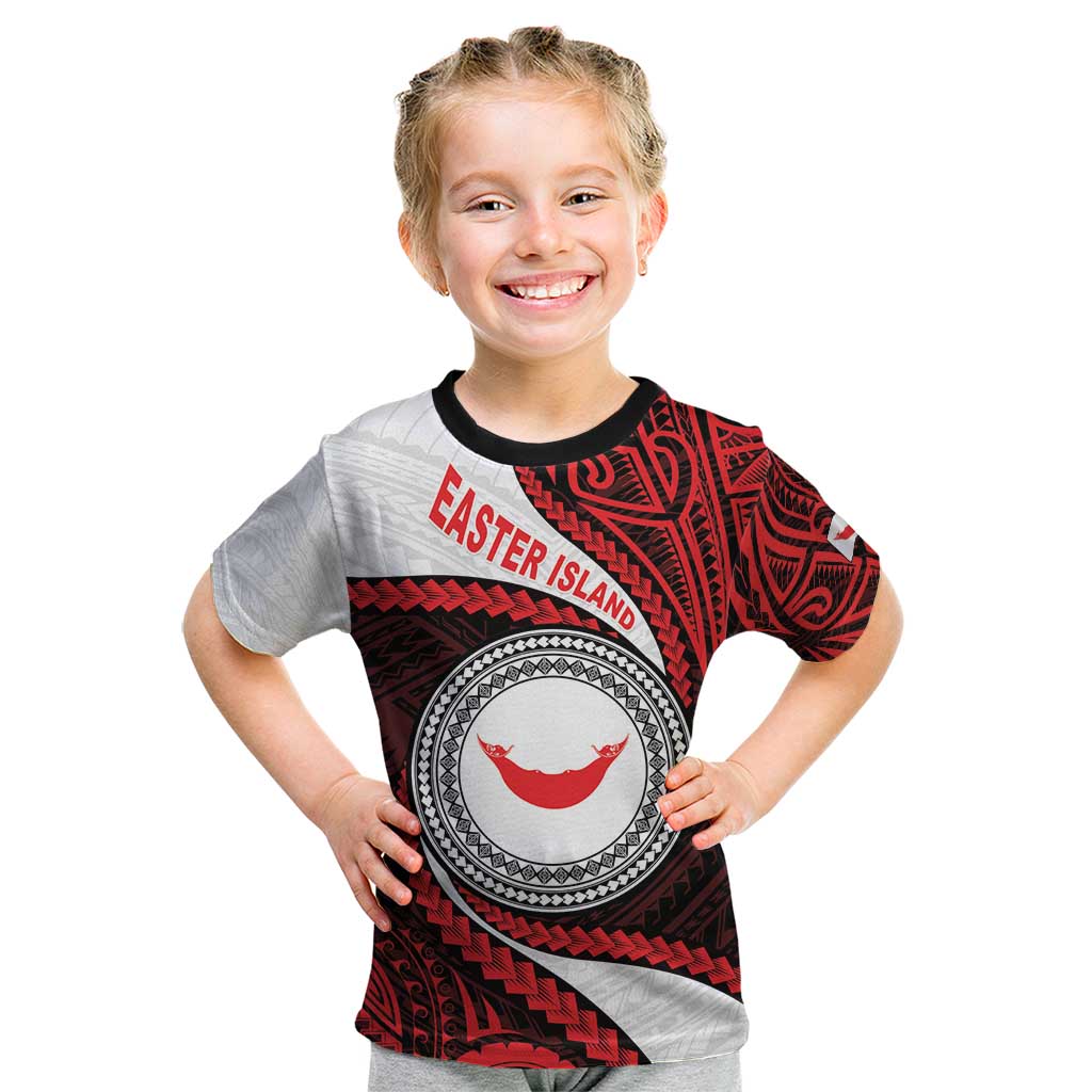 Easter Island Kid T Shirt Moai Statues Polynesian Style LT05 Red - Polynesian Pride