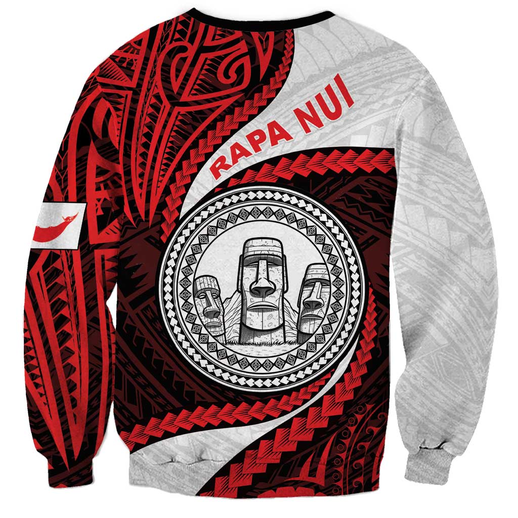 Easter Island Sweatshirt Moai Statues Polynesian Style LT05 - Polynesian Pride