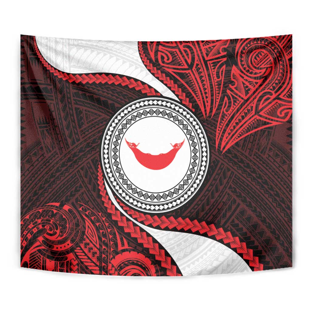 Easter Island Tapestry Moai Statues Polynesian Style