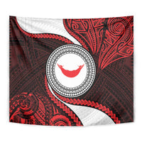 Easter Island Tapestry Moai Statues Polynesian Style