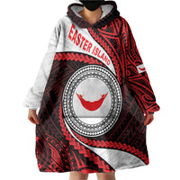 Easter Island Wearable Blanket Hoodie Moai Statues Polynesian Style LT05 - Polynesian Pride