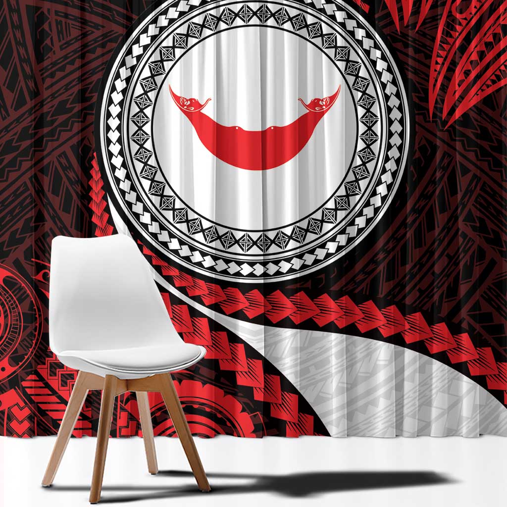 Easter Island Window Curtain Moai Statues Polynesian Style LT05 - Polynesian Pride