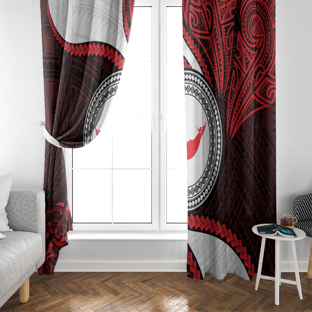 Easter Island Window Curtain Moai Statues Polynesian Style LT05 - Polynesian Pride