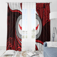 Easter Island Window Curtain Moai Statues Polynesian Style LT05 - Polynesian Pride