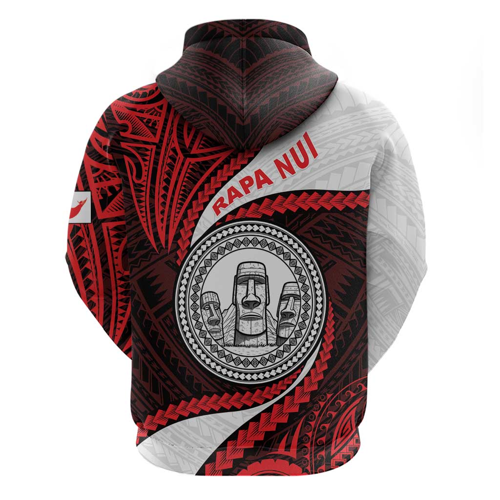 Easter Island Zip Hoodie Moai Statues Polynesian Style