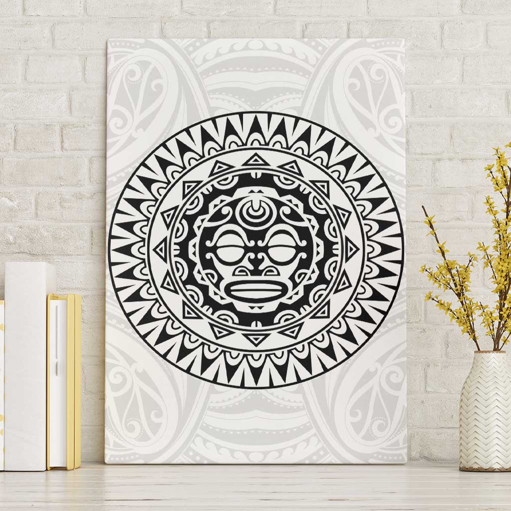 New Zealand Aotearoa Canvas Wall Art Maori Te Mata O Rongokako LT05 Without Frame White - Polynesian Pride