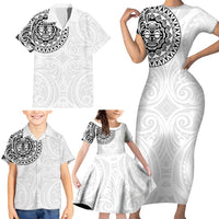 New Zealand Aotearoa Family Matching Short Sleeve Bodycon Dress and Hawaiian Shirt Maori Te Mata O Rongokako