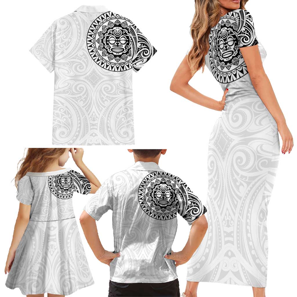 New Zealand Aotearoa Family Matching Short Sleeve Bodycon Dress and Hawaiian Shirt Maori Te Mata O Rongokako
