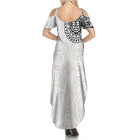 New Zealand Aotearoa Family Matching Summer Maxi Dress and Hawaiian Shirt Maori Te Mata O Rongokako