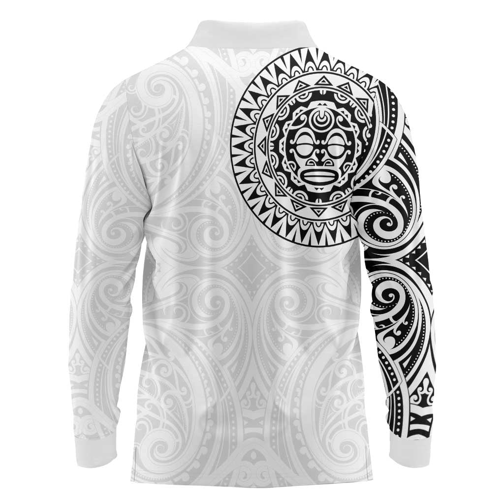 New Zealand Aotearoa Long Sleeve Polo Shirt Maori Te Mata O Rongokako