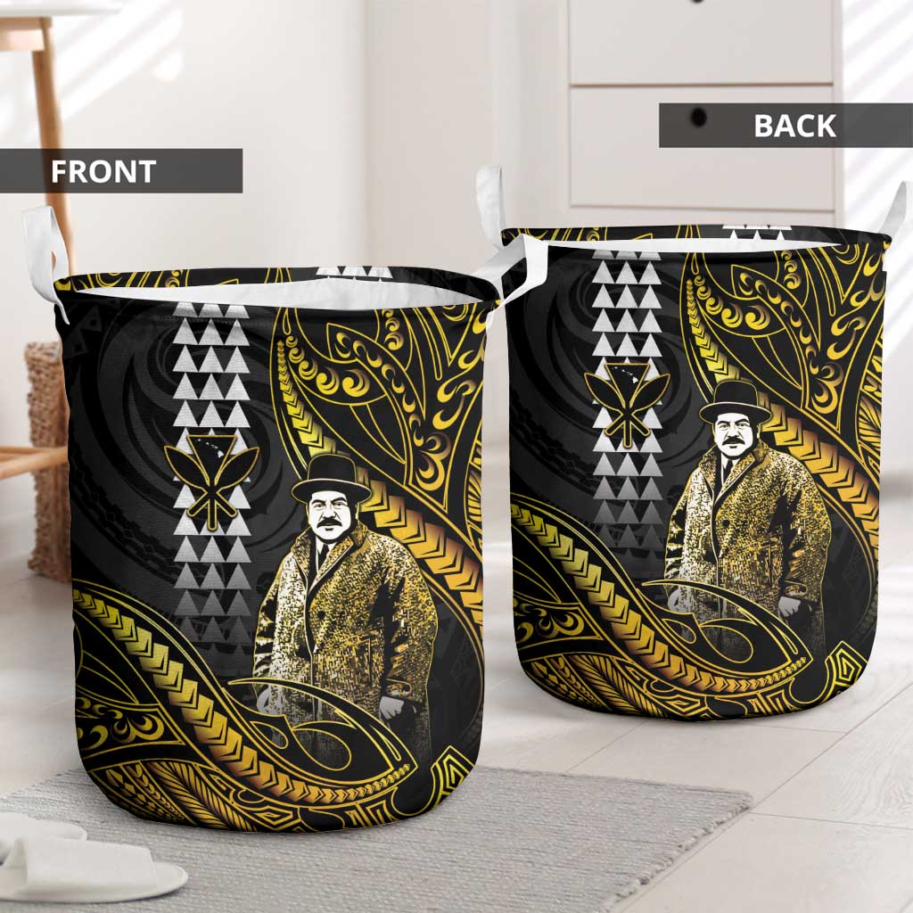 Hawaii Kuhio The Citizen Prince Laundry Basket Gold Polynesian Tribal Tattoo LT05 - Polynesian Pride