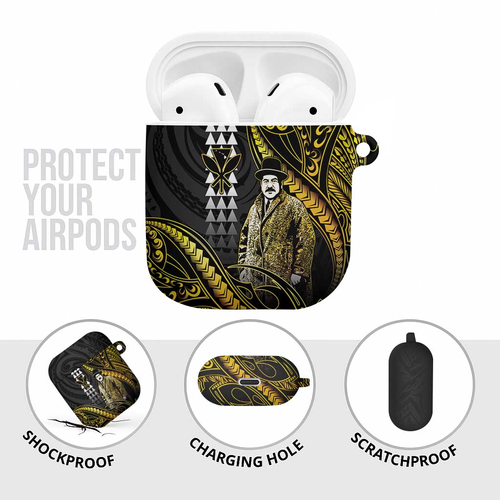 Hawaii Kuhio The Citizen Prince AirPods Case Gold Polynesian Tribal Tattoo LT05 - Polynesian Pride