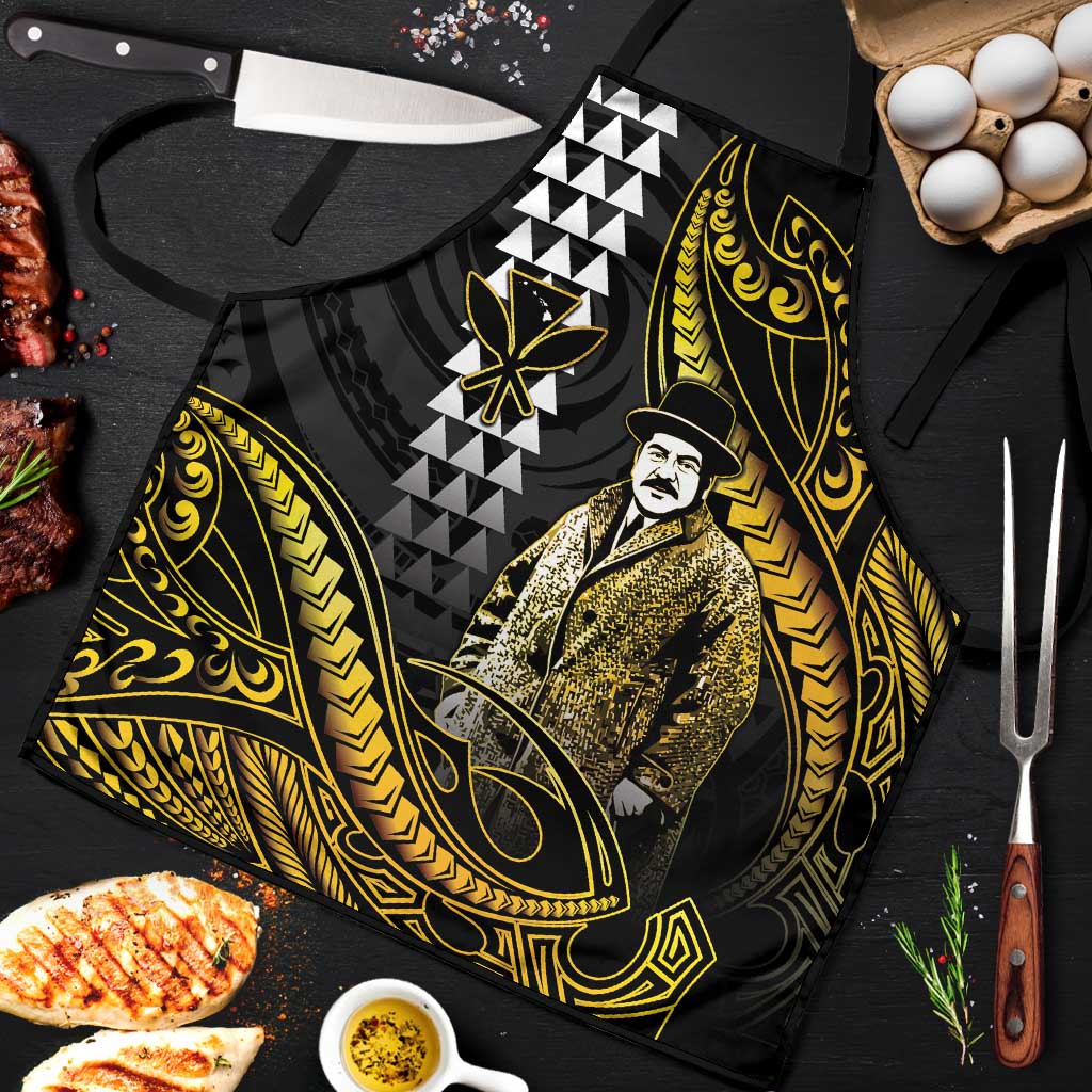 Hawaii Kuhio The Citizen Prince Apron Gold Polynesian Tribal Tattoo