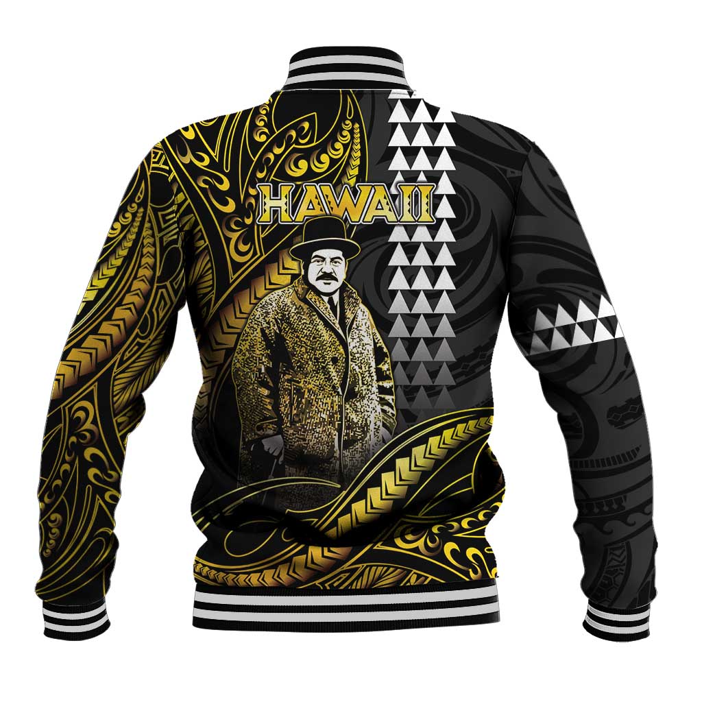 Hawaii Kuhio The Citizen Prince Baseball Jacket Gold Polynesian Tribal Tattoo LT05 - Polynesian Pride