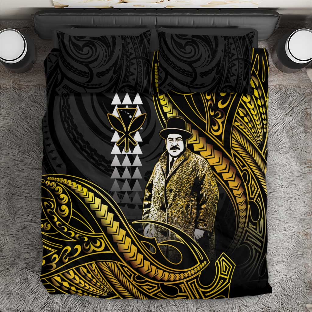 Hawaii Kuhio The Citizen Prince Bedding Set Gold Polynesian Tribal Tattoo LT05 Gold - Polynesian Pride