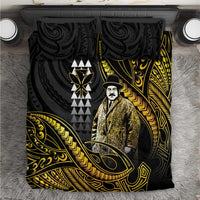 Hawaii Kuhio The Citizen Prince Bedding Set Gold Polynesian Tribal Tattoo LT05 Gold - Polynesian Pride