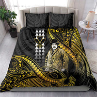 Hawaii Kuhio The Citizen Prince Bedding Set Gold Polynesian Tribal Tattoo LT05 - Polynesian Pride