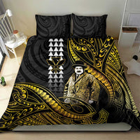 Hawaii Kuhio The Citizen Prince Bedding Set Gold Polynesian Tribal Tattoo LT05 - Polynesian Pride