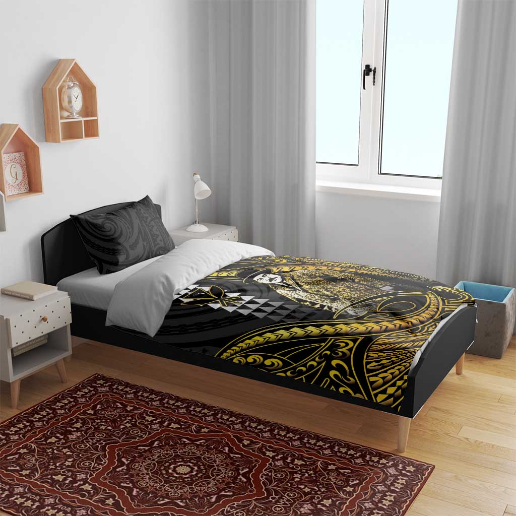 Hawaii Kuhio The Citizen Prince Bedding Set Gold Polynesian Tribal Tattoo LT05 - Polynesian Pride
