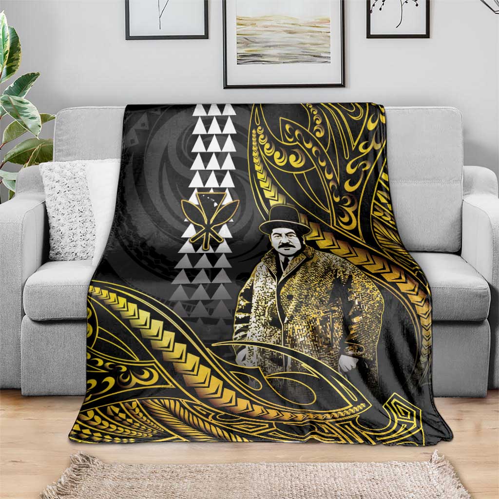 Hawaii Kuhio The Citizen Prince Blanket Gold Polynesian Tribal Tattoo LT05 - Polynesian Pride