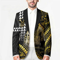 Hawaii Kuhio The Citizen Prince Blazer Gold Polynesian Tribal Tattoo