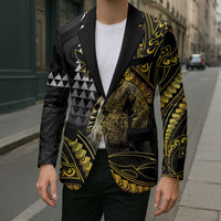 Hawaii Kuhio The Citizen Prince Blazer Gold Polynesian Tribal Tattoo