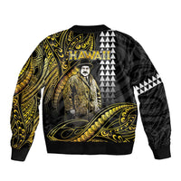 Hawaii Kuhio The Citizen Prince Bomber Jacket Gold Polynesian Tribal Tattoo LT05 - Polynesian Pride
