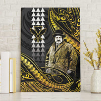 Hawaii Kuhio The Citizen Prince Canvas Wall Art Gold Polynesian Tribal Tattoo LT05 Without Frame Gold - Polynesian Pride