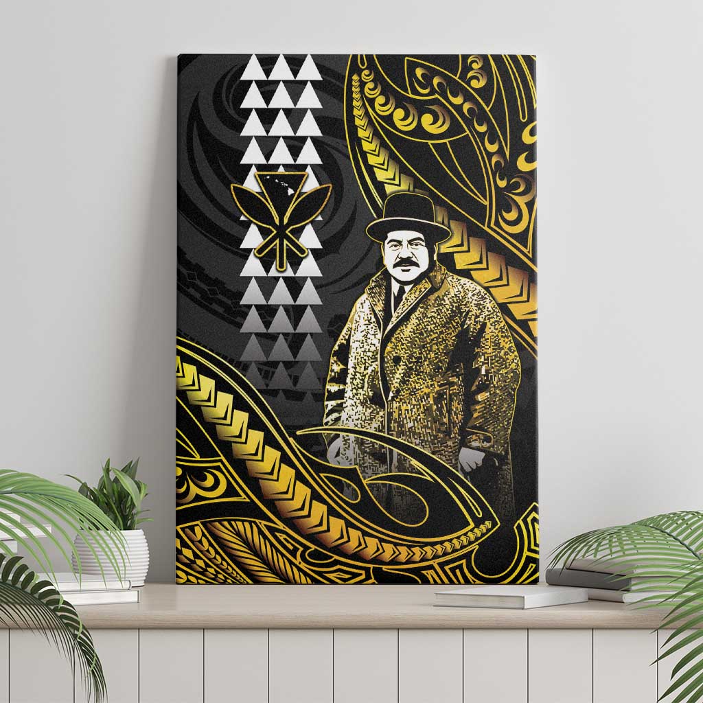 Hawaii Kuhio The Citizen Prince Canvas Wall Art Gold Polynesian Tribal Tattoo LT05 - Polynesian Pride