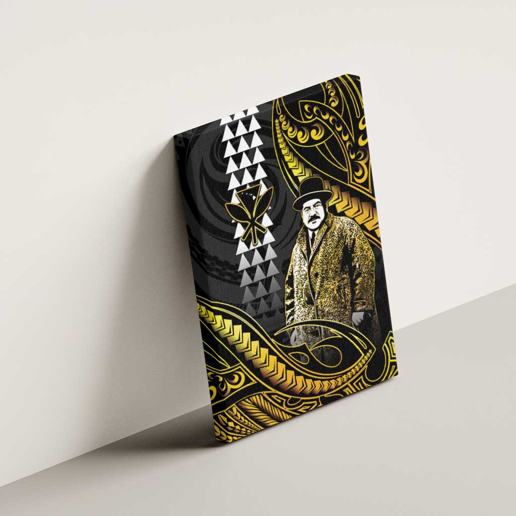 Hawaii Kuhio The Citizen Prince Canvas Wall Art Gold Polynesian Tribal Tattoo LT05 - Polynesian Pride