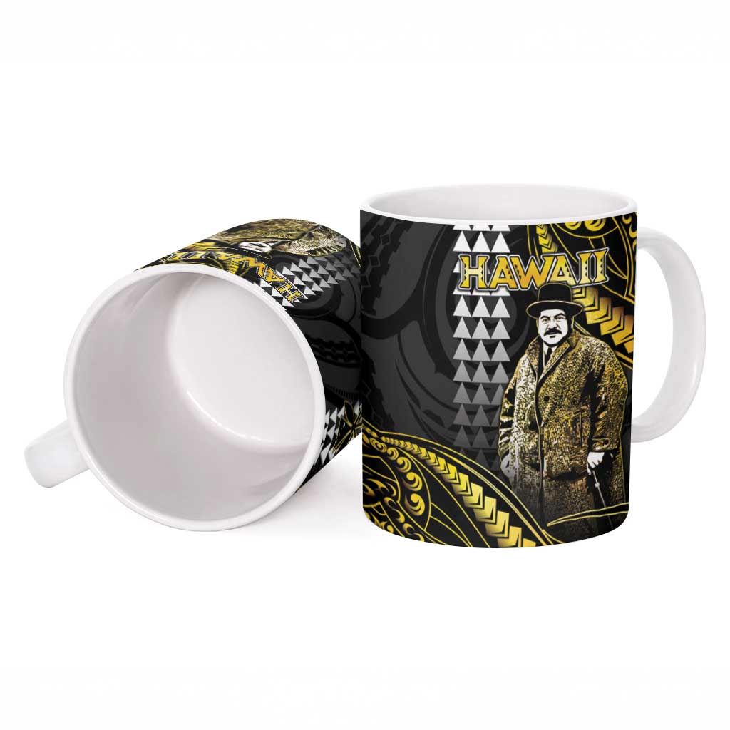 Hawaii Kuhio The Citizen Prince Ceramic Mug Gold Polynesian Tribal Tattoo LT05 - Polynesian Pride