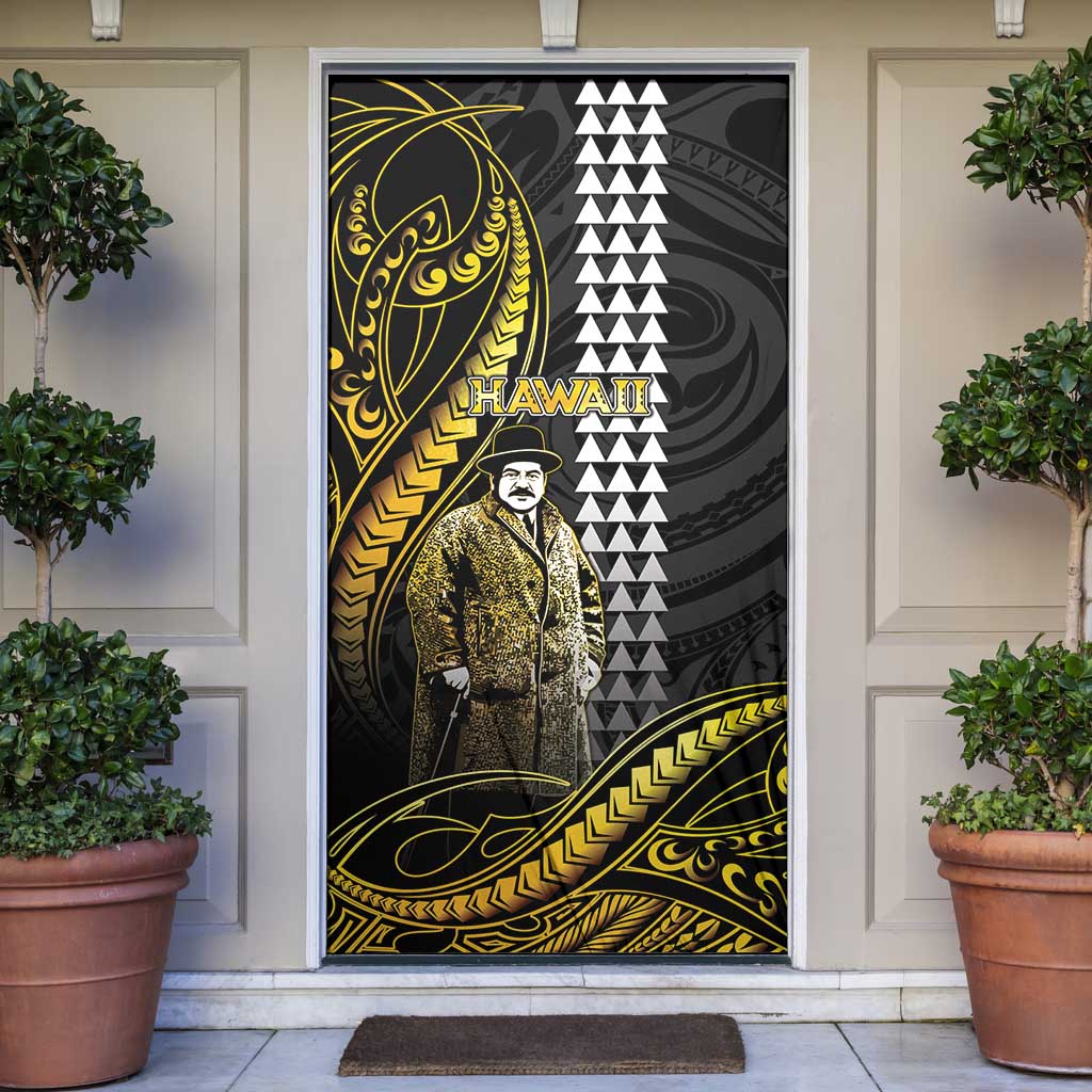 Hawaii Kuhio The Citizen Prince Door Cover Gold Polynesian Tribal Tattoo