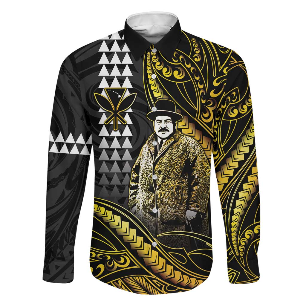 Hawaii Kuhio The Citizen Prince Family Matching Puletasi and Hawaiian Shirt Gold Polynesian Tribal Tattoo