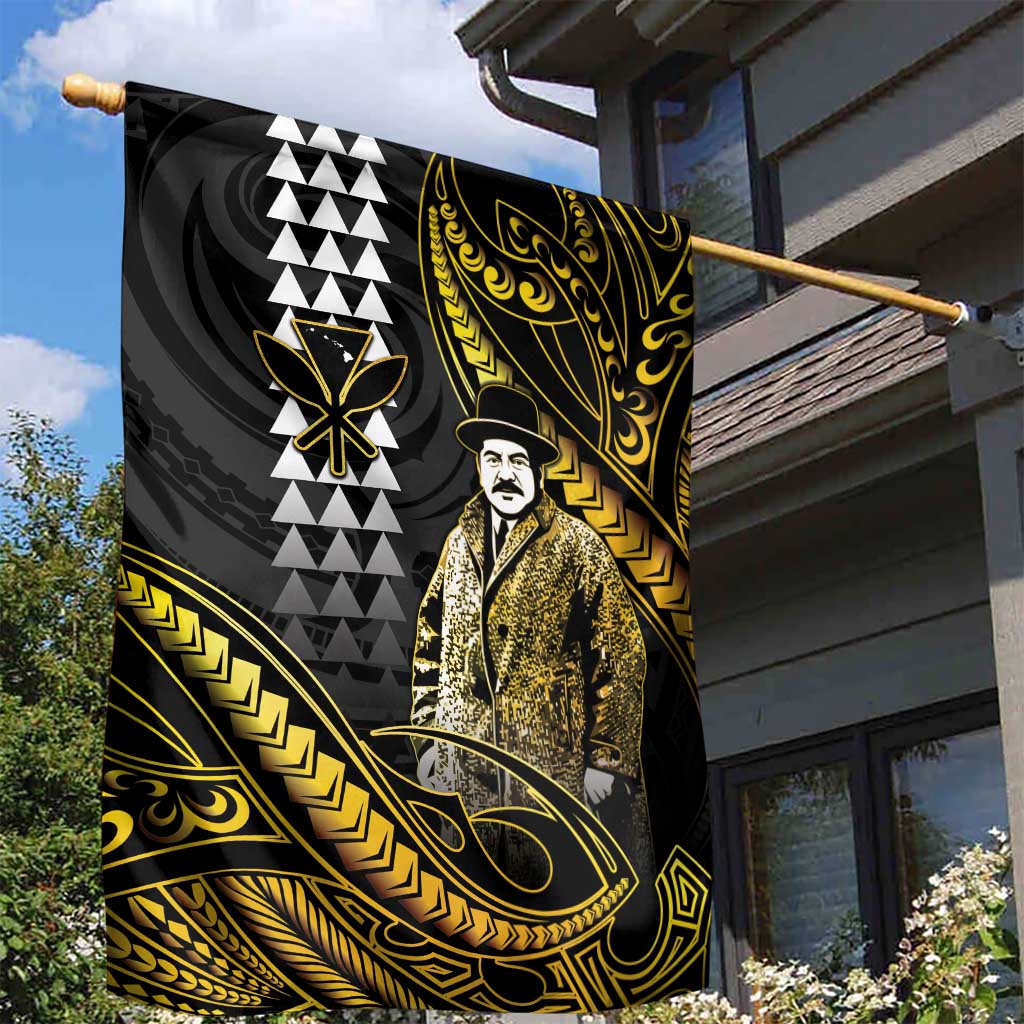 Hawaii Kuhio The Citizen Prince Garden Flag Gold Polynesian Tribal Tattoo LT05 - Polynesian Pride