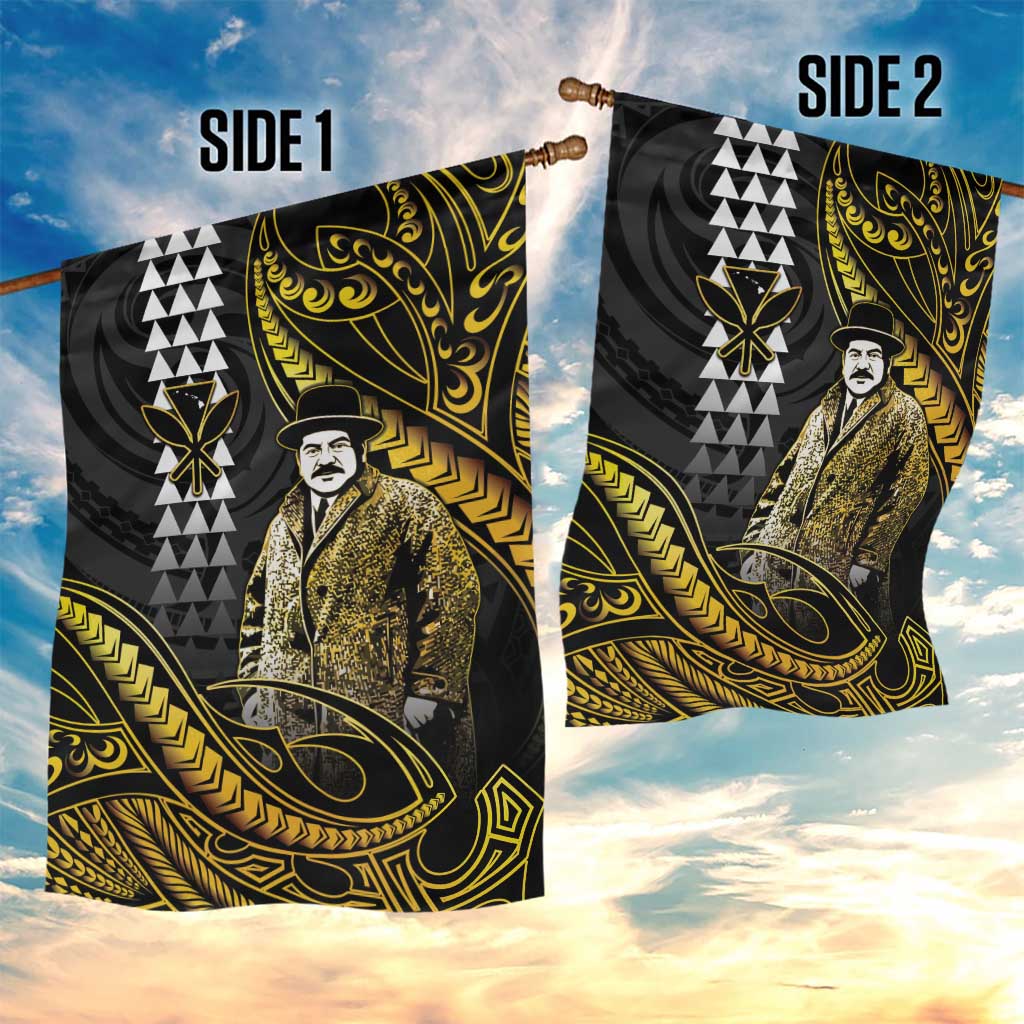 Hawaii Kuhio The Citizen Prince Garden Flag Gold Polynesian Tribal Tattoo LT05 - Polynesian Pride