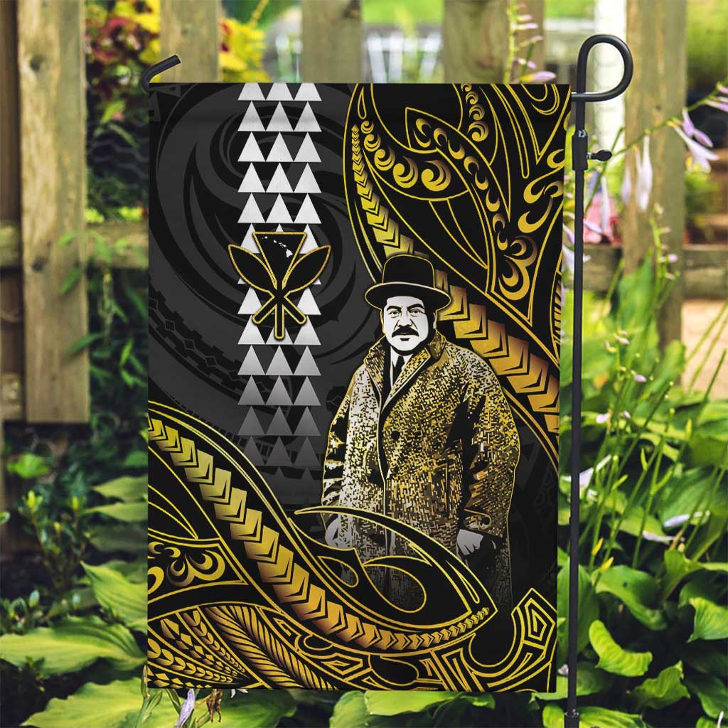 Hawaii Kuhio The Citizen Prince Garden Flag Gold Polynesian Tribal Tattoo LT05 Garden Flag Gold - Polynesian Pride