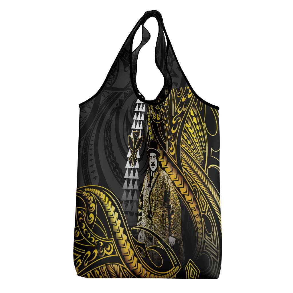 Hawaii Kuhio The Citizen Prince Grocery Bag Gold Polynesian Tribal Tattoo LT05 - Polynesian Pride