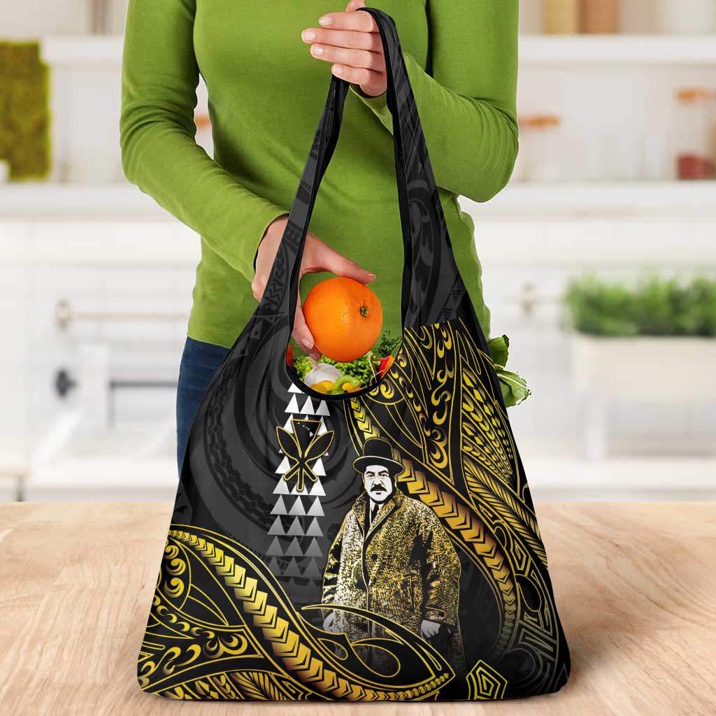 Hawaii Kuhio The Citizen Prince Grocery Bag Gold Polynesian Tribal Tattoo LT05 - Polynesian Pride