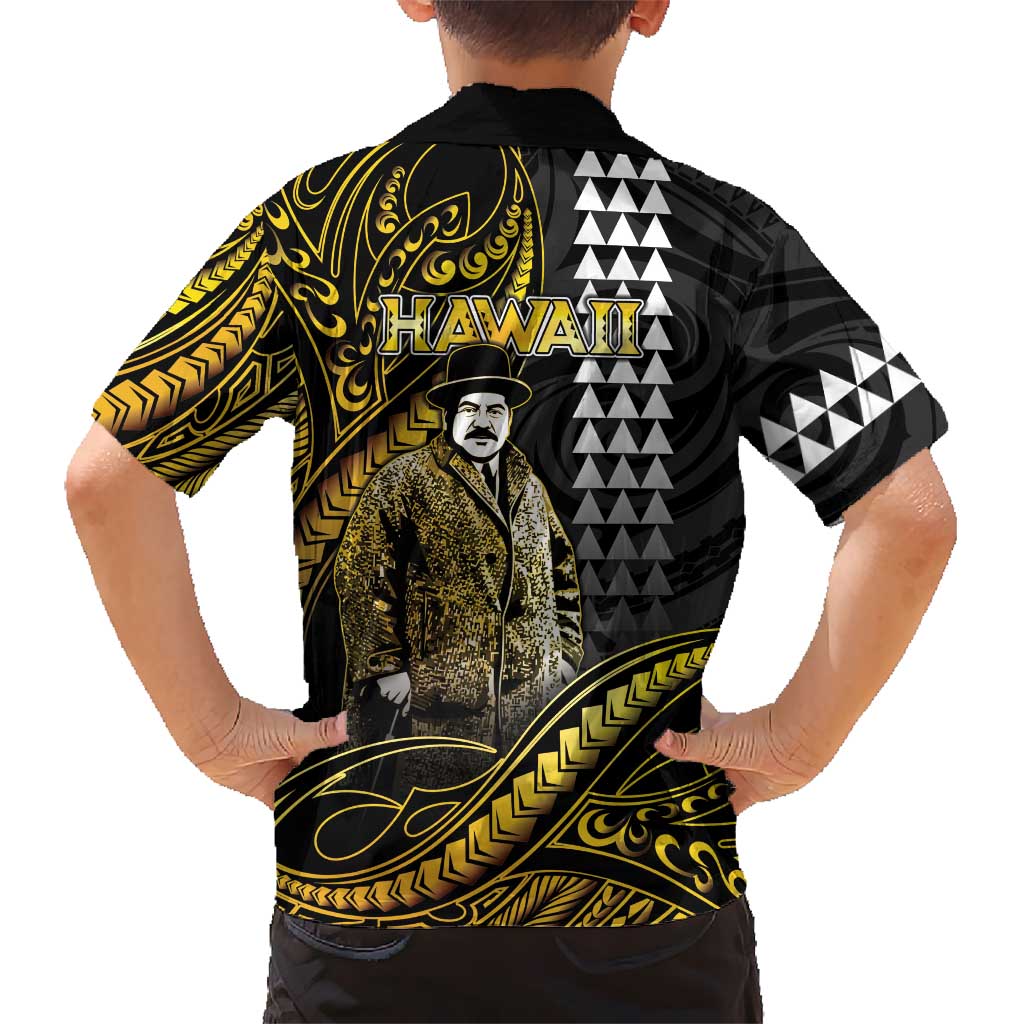 Hawaii Kuhio The Citizen Prince Hawaiian Shirt Gold Polynesian Tribal Tattoo LT05 - Polynesian Pride