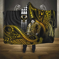 Hawaii Kuhio The Citizen Prince Hooded Blanket Gold Polynesian Tribal Tattoo LT05 - Polynesian Pride