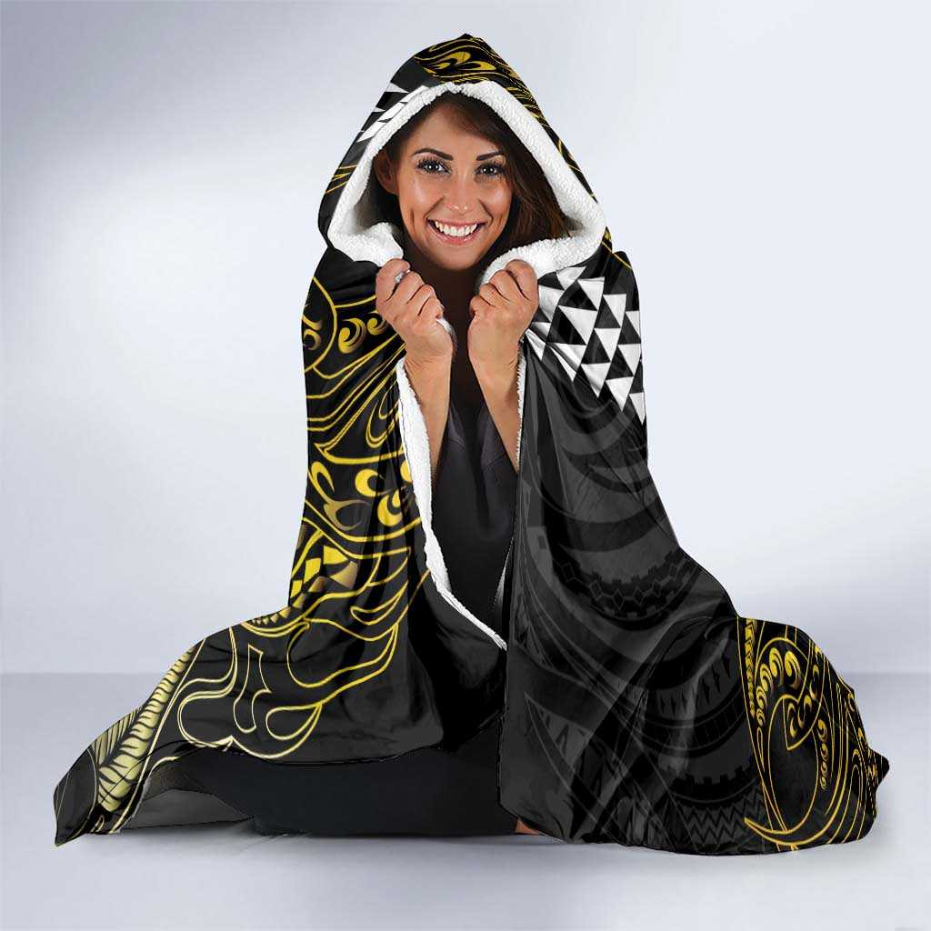 Hawaii Kuhio The Citizen Prince Hooded Blanket Gold Polynesian Tribal Tattoo LT05 - Polynesian Pride