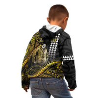 Hawaii Kuhio The Citizen Prince Kid Hoodie Gold Polynesian Tribal Tattoo LT05 - Polynesian Pride